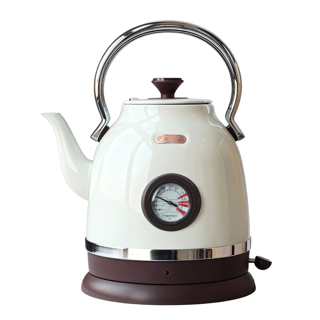 1800W Retro Electric Kettle Household 2L Keep Warm Kettle With Thermometer 304 Stainless Steel Teapot Automatic Power Off