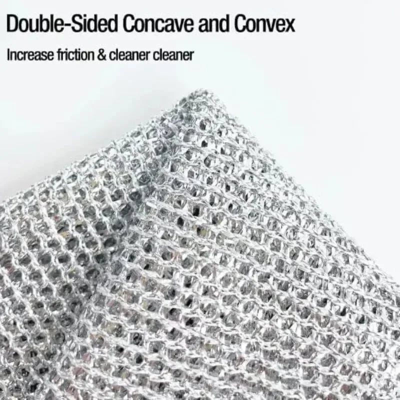 6/10pcs Cleaning products Dishcloth Silver Wire Cleaning Kitchen Cloth Thickened Microfiber Wash Towel Built-in Sponge Ball Rag