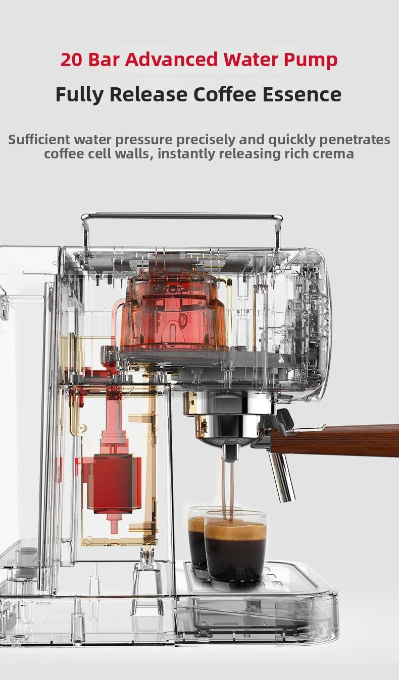 Espresso Coffee Machine Semi-Automatic Home & Office Coffee Maker 20Bar Pump Pressure with Milk Frother Perfect Gift for Coffee