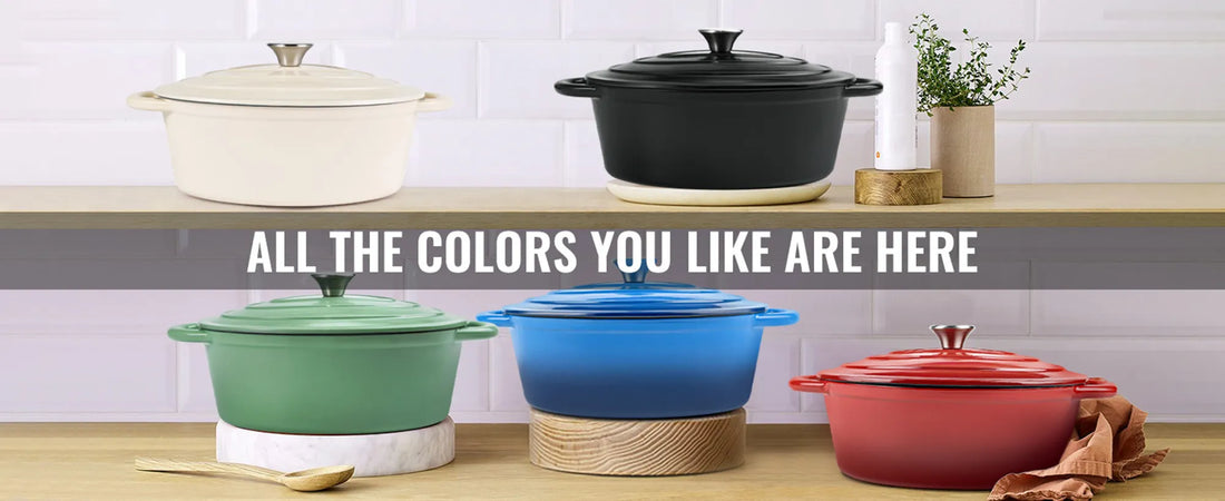 33cm Enameled Cast Iron Oval Dutch Oven for Braising Broiling Bread Baking 4L Saucepan Kitchen Utensil Cast Iron Casserole Dish