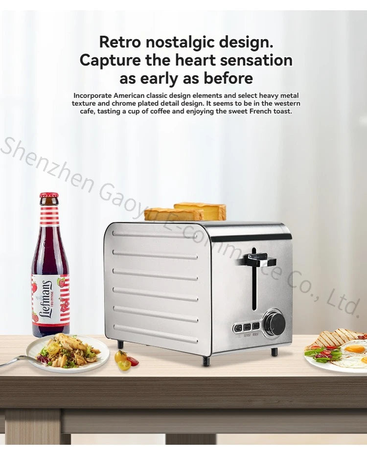 New [Commercial] Stainless Steel Toaster | 2/4/6-Slice Automatic Bread Machine | Sandwich Maker