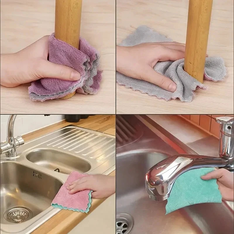5/10/20/30pcs Kitchen Towels And Dishcloths Rag, 15*25cm Small Dish Washing Towels, Random Color Assorted Varieties
