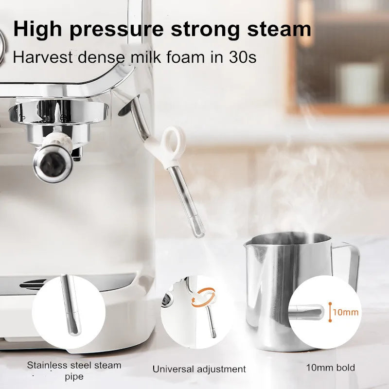 Electric Coffee Grinder&Maker Machine-20Bar Pressure, Built-in Burr Grinder, Programmable Brewing, for Espresso/Latte/Cappucino