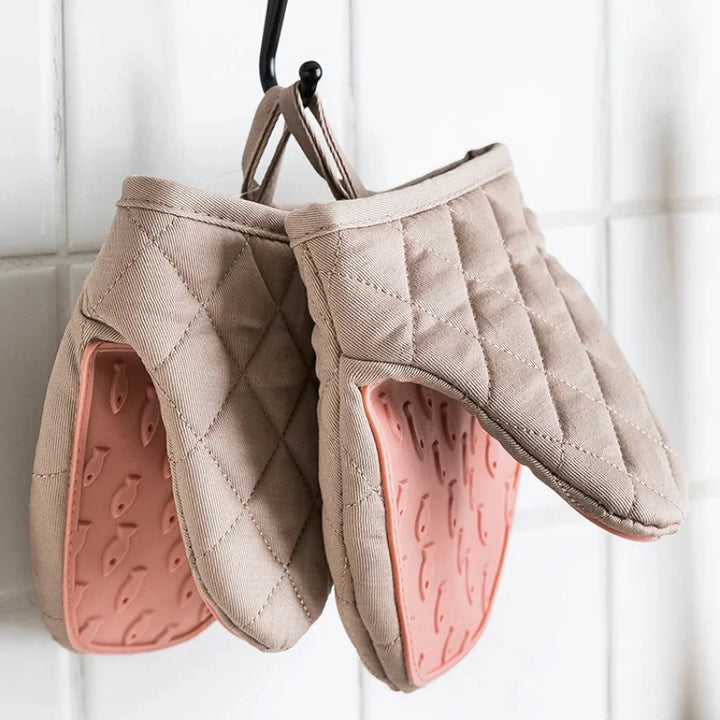 Silicone Anti-scalding Oven Gloves Mitts Potholder Kitchen Silicone Gloves Tray Dish Bowl Holder Baking Hand Clip