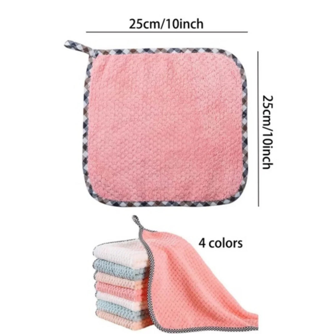 5/10/20PCS Kitchen Daily Dish Towel, Kitchen Rag, Non-Stick Oil, Thickened Table Cleaning Cloth, Absorbent Scouring Pad