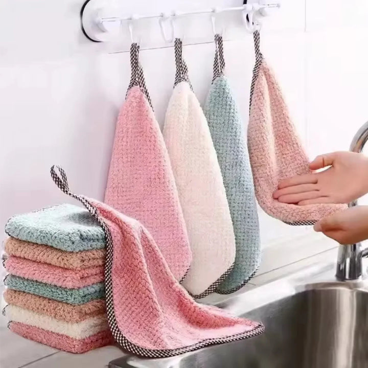 5/10/20PCS Kitchen Daily Dish Towel, Kitchen Rag, Non-Stick Oil, Thickened Table Cleaning Cloth, Absorbent Scouring Pad