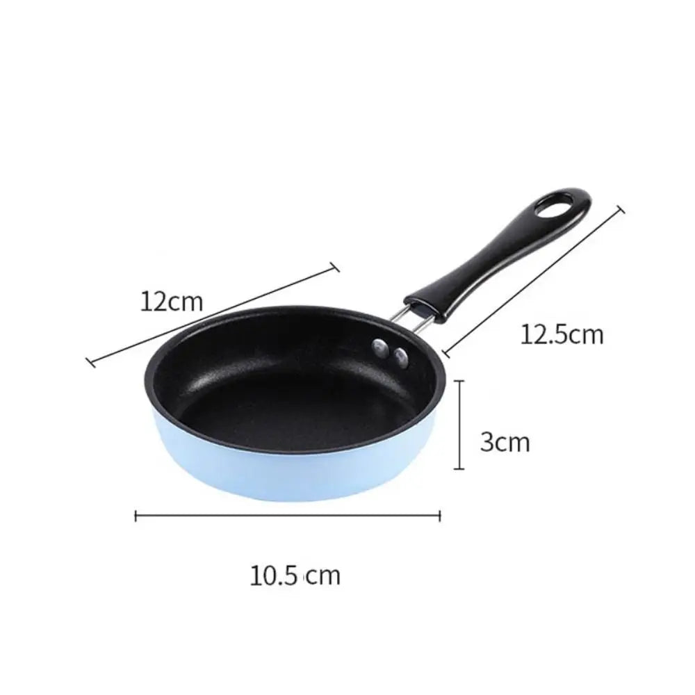 12cm Mini Non-stick Pan with Anti-stick Coating Professional Fry Egg Pan Lightweight Long Handle Omelette Pot Pancake