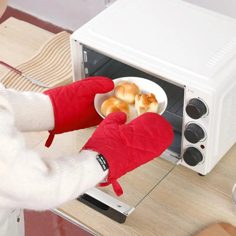♥Heat Resistant Oven Mitts & Pot Holders Set – 4-Color Quilted Kitchen Gloves for Cooking & Baking|〔YY33〕