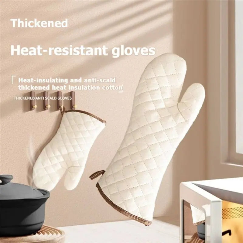 A25F-Oven Mitts, Heat-Resistant 200°C, For Kitchens & Microwave