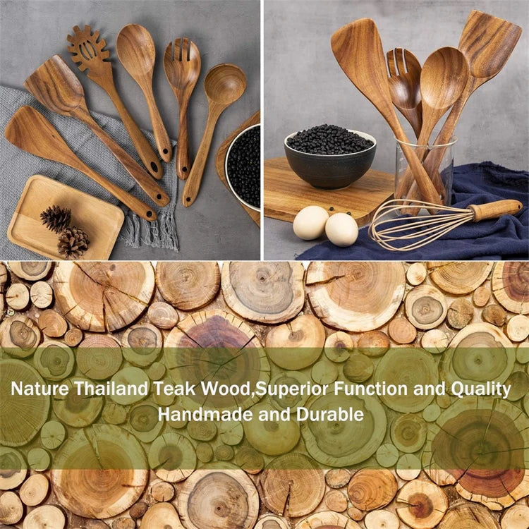 Best Wooden Spoons for Cooking Acacia Wooden Kitchen Utensils Set Smooth Non Toxic Wood Cooking Spatula Turner Serving Spoon