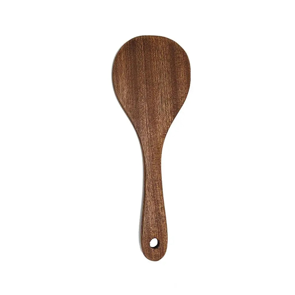 Walnut Wooden Kitchenware Long Handle Rice Scoop Tableware Heat Resistant Kitchen Tableware Tools For Cooking Eating
