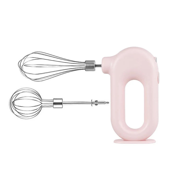 Portable Mixers with 2 Mixing Head USB Electric Blender Wireless Food Mixer Handheld Rechargeable Whisks Dough Stirrer Eggbeater