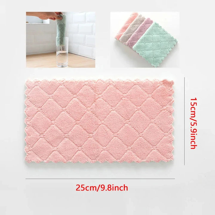 5/10/20/30pcs Kitchen Towels And Dishcloths Rag, 15*25cm Small Dish Washing Towels, Random Color Assorted Varieties
