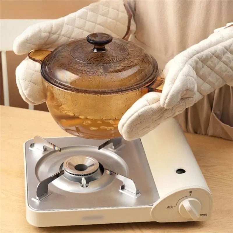 A25F-Oven Mitts, Heat-Resistant 200°C, For Kitchens & Microwave