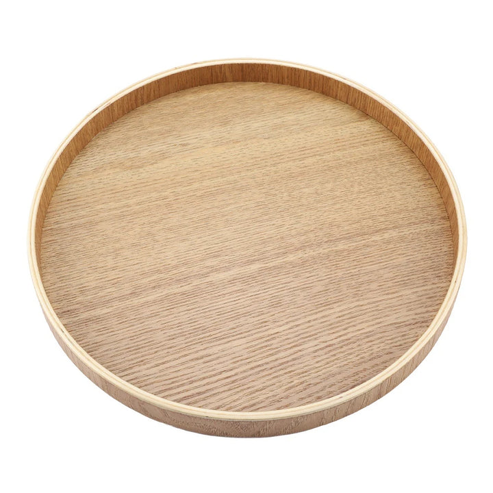 Wood Round Tray Nordic Wooden Serving Tray for Coffee Fruits Candies Table Kitchen Food Home Decoration Wooden Serving Tray