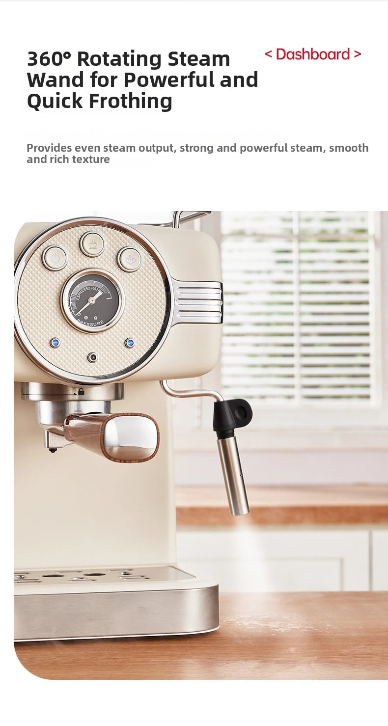 Espresso Coffee Machine Semi-Automatic Home & Office Coffee Maker 20Bar Pump Pressure with Milk Frother Perfect Gift for Coffee