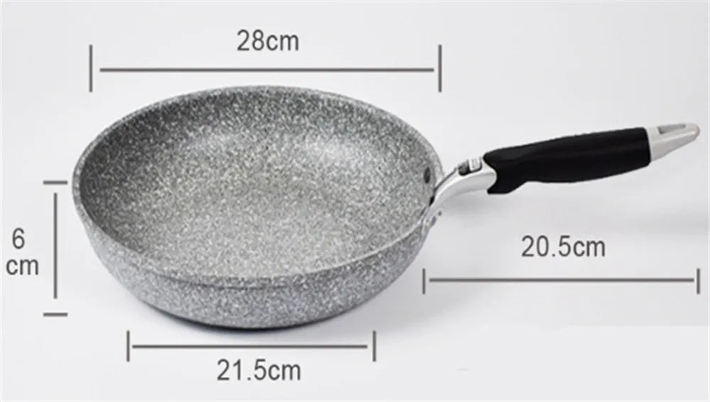 Frying 28/26/24/20cm Wok Non-stick Pan Skillet Cauldron Induction Cooker Pans Pancake Egg Gas Stove Home