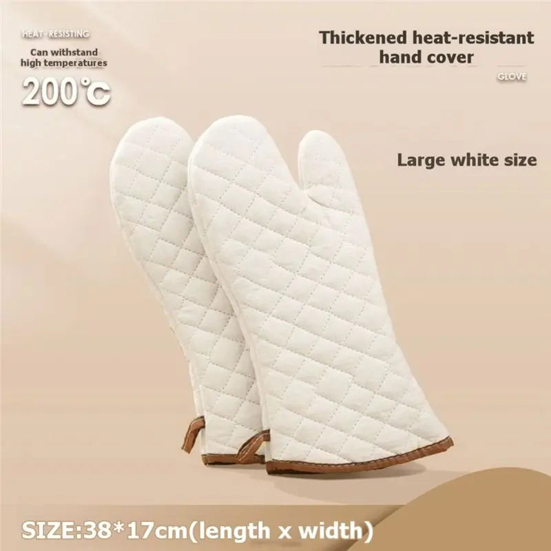 A25F-Oven Mitts, Heat-Resistant 200°C, For Kitchens & Microwave