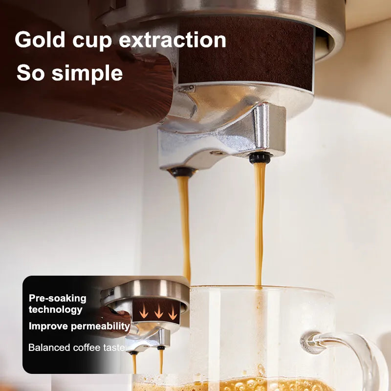 Espresso Coffee Machine Semi-Automatic Home & Office Coffee Maker 20Bar Pump Pressure with Milk Frother Perfect Gift for Coffee