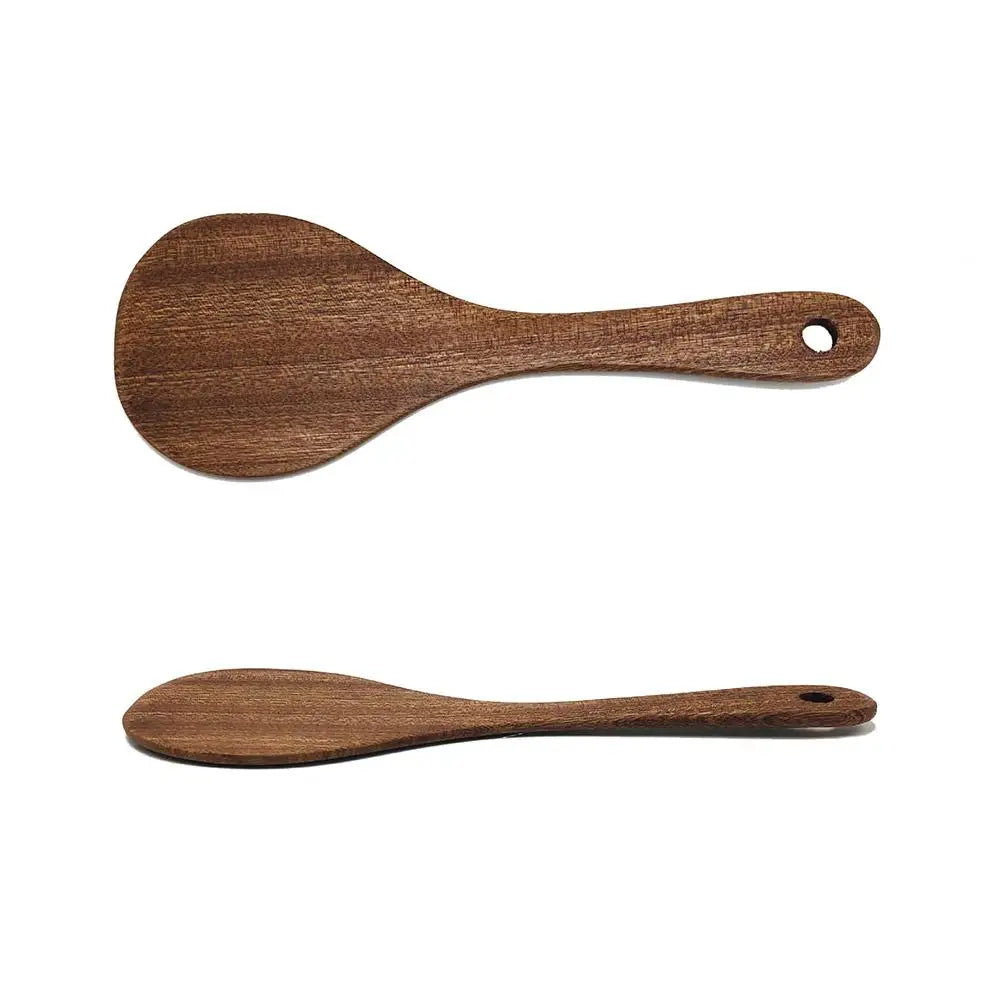 Walnut Wooden Kitchenware Long Handle Rice Scoop Tableware Heat Resistant Kitchen Tableware Tools For Cooking Eating