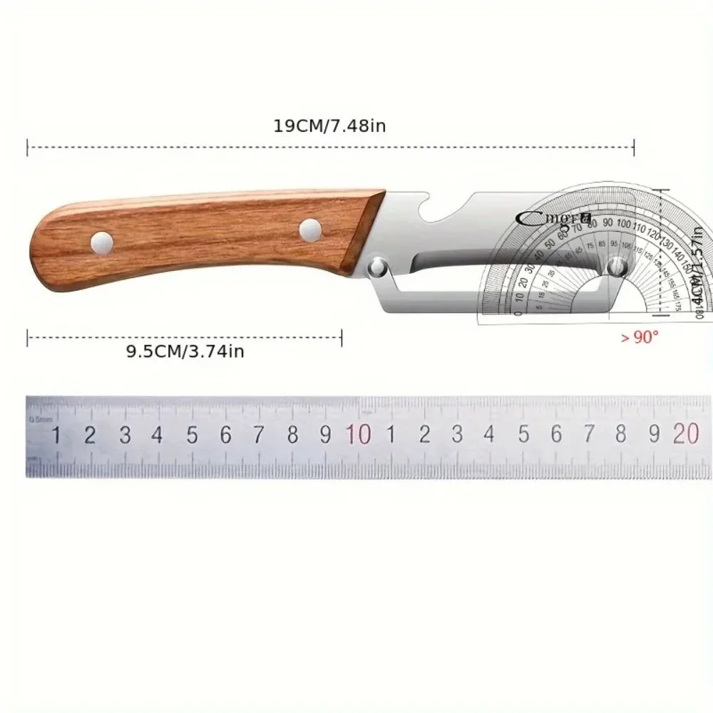 Premium 2-Piece Peeling Knife Set Ultra Sharp Stainless Steel Blade Wood Handle with Bottle Opener&Hanging Loop for Home Kitchen