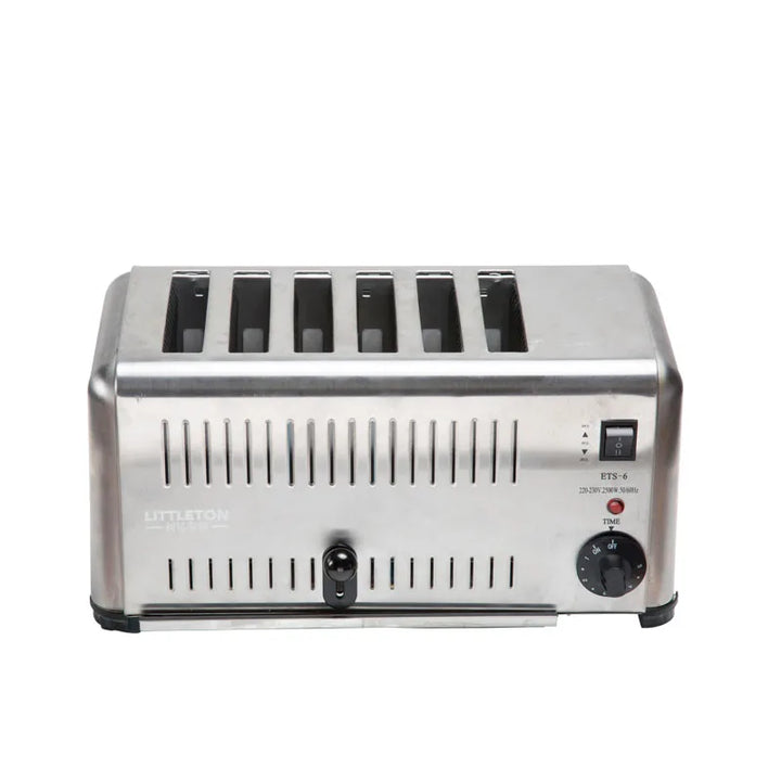 6 Slots Household Breakfast Toaster Commercial Toaster Breakfast Assistant Toaster Full Stainlles Steel Toast Oven