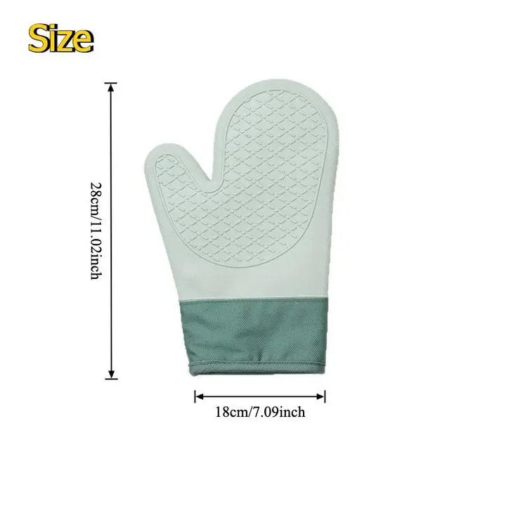 1 Pack Thickened Silicone Oven Mitts | Heat Resistant Insulation Non-Slip Anti-Scald | Protective Gloves for Kitchen Oven