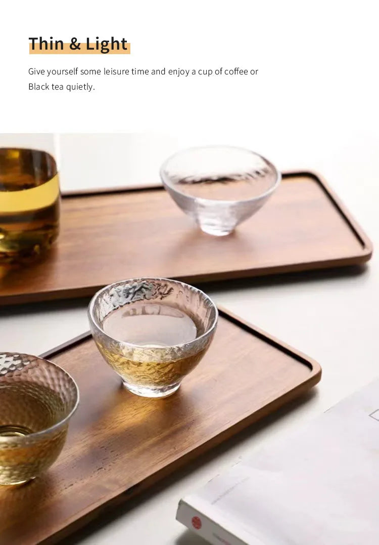 Natural Wooden Tray Rectangular Plate Fruit Snacks Food Storage Trays Hotel Home Serving Tray Decorate Supplies