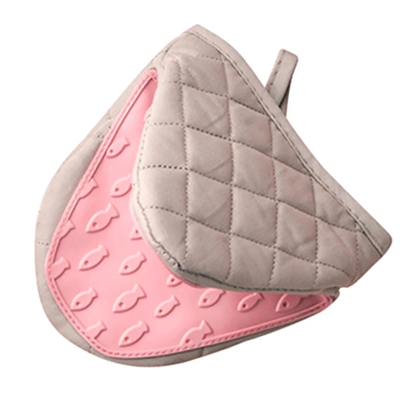 Silicone Anti-scalding Oven Gloves Mitts Potholder Kitchen Silicone Gloves Tray Dish Bowl Holder Baking Hand Clip