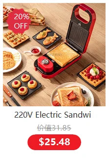 220V Household Electric Toaster Machine Automatic Multifunction Bread Baking Furnace For Breakfast Metal Body EU/AU/UK
