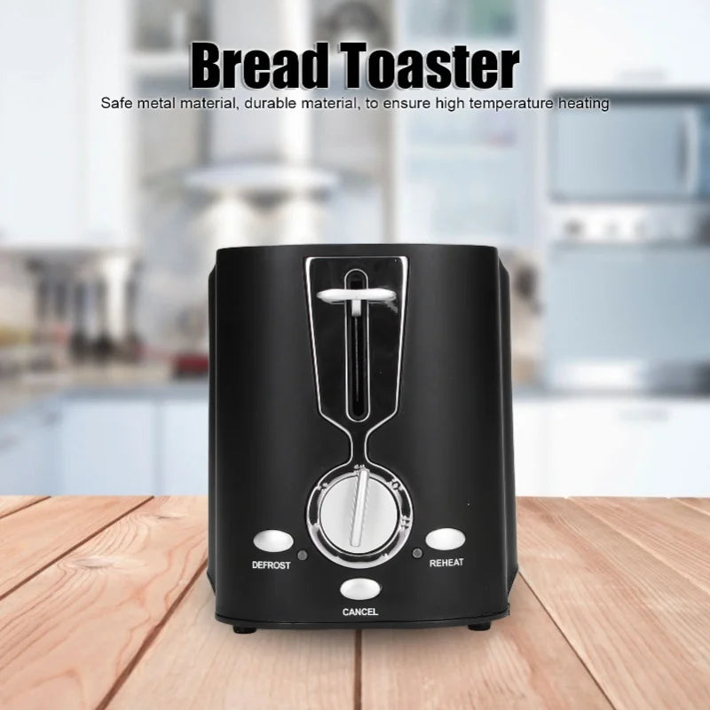 800W Thick Wide Slot Mini Toaster 2 Slices Simple Bread Toaster Breakfast Maker Machine For Home Use