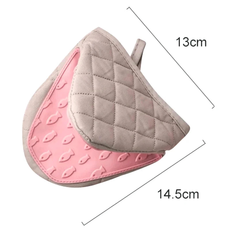 Silicone Anti-scalding Oven Gloves Mitts Potholder Kitchen Silicone Gloves Tray Dish Bowl Holder Baking Hand Clip