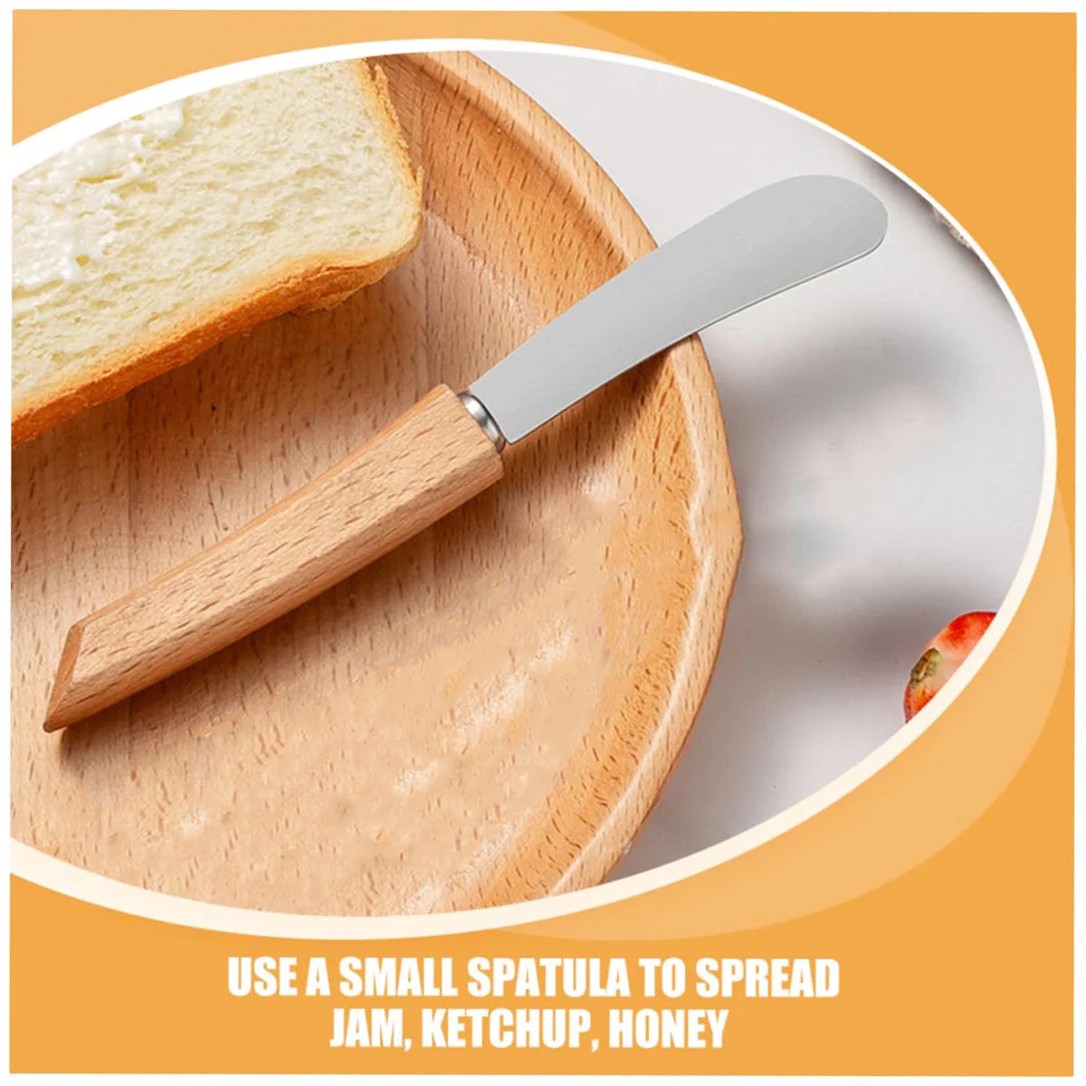 2/4/6 Pack Butter Spreader Knife, Stainless Steel Knife, Wood Handle,  Multipurpose Cheese Butter Spreader Knives for Kitchen