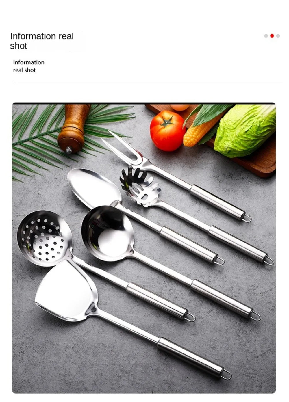 Durable Stainless Steel Wok Spatula Long Handle Kitchen Gadgets Kitchen Cooking Utensil Set Rice Spoon Ladle Cooking Tools
