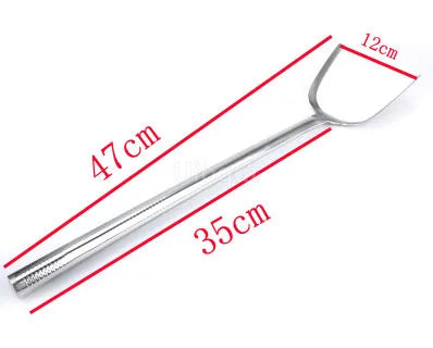 big long spatula shovel chef cooking cocina utensilios blade Kitchen Utensil Wooden Handle Stainless Steel Turner Soup Spoon wok