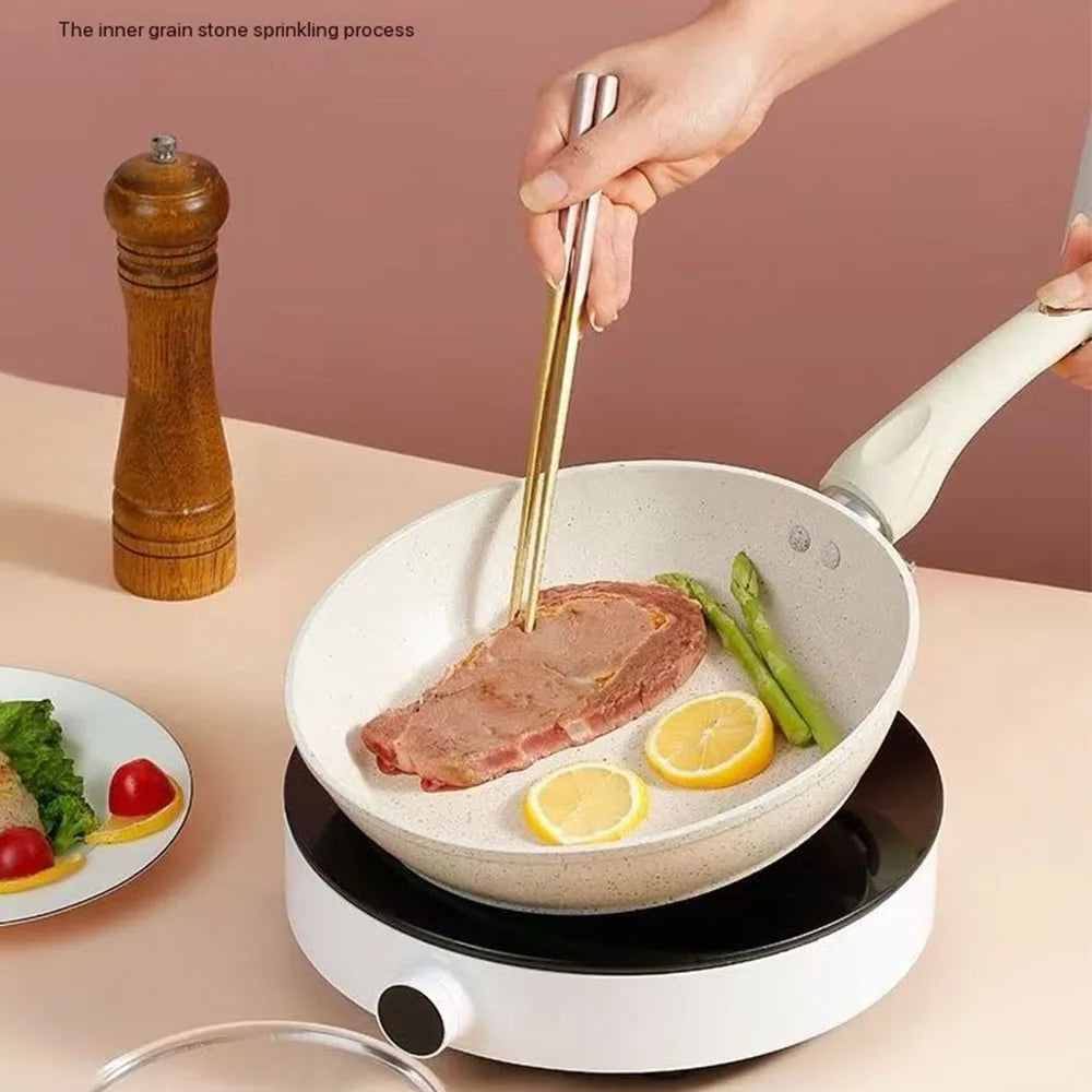 Ceramics Omelet Pot Non-Stick Frying Pan Wok Steak Skillet Pancake Home Induction Gas Stove Cooking Saucepan Kitchen Cookware