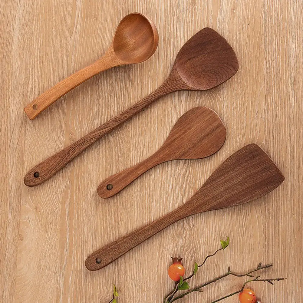 Walnut Wooden Kitchenware Long Handle Rice Scoop Tableware Heat Resistant Kitchen Tableware Tools For Cooking Eating