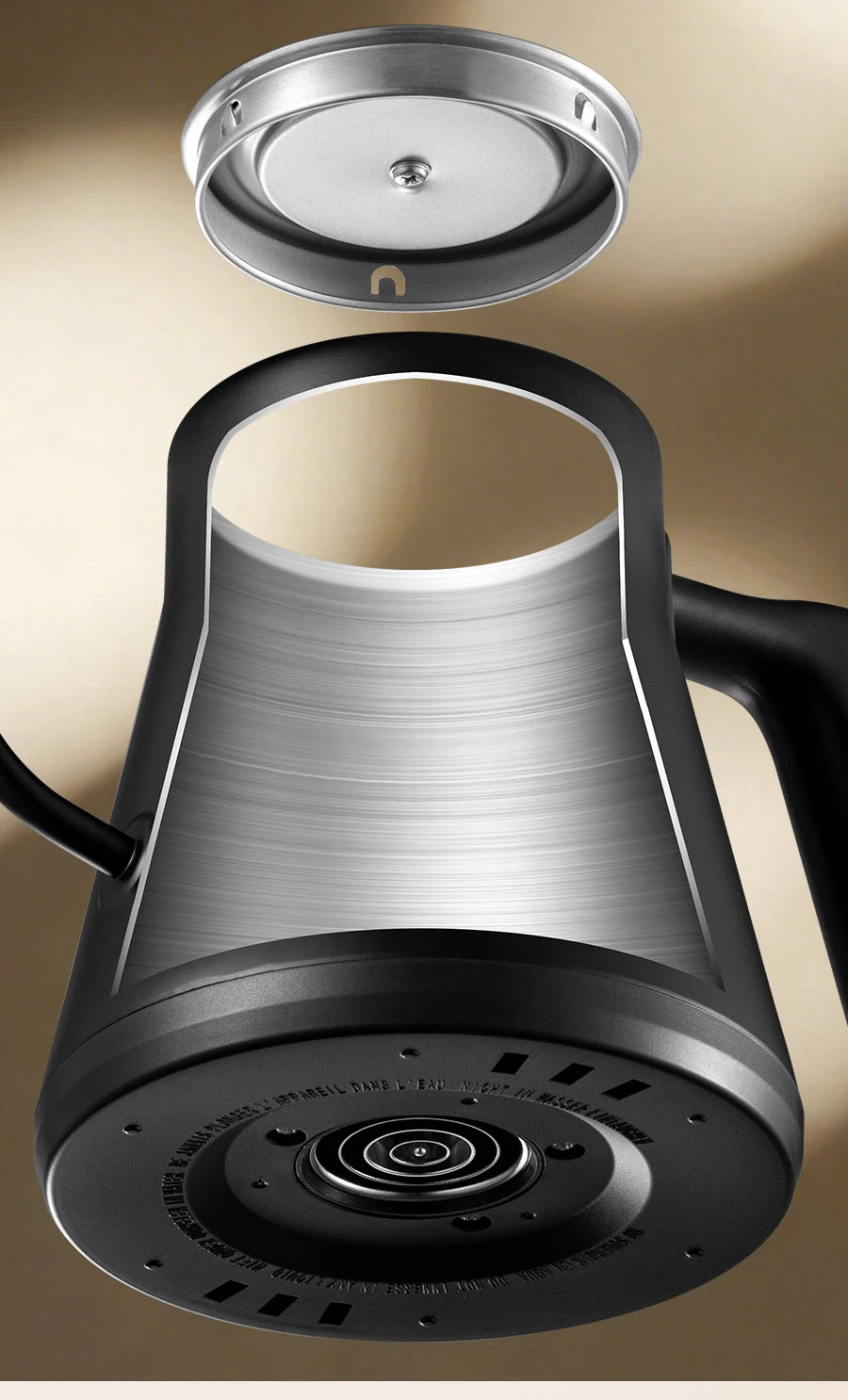 700ML Electric Gooseneck Kettle 1000W Temperature Control Rapid Heating Smart Teapot Hand Drip Brew Coffee Tea Water Pot 220V