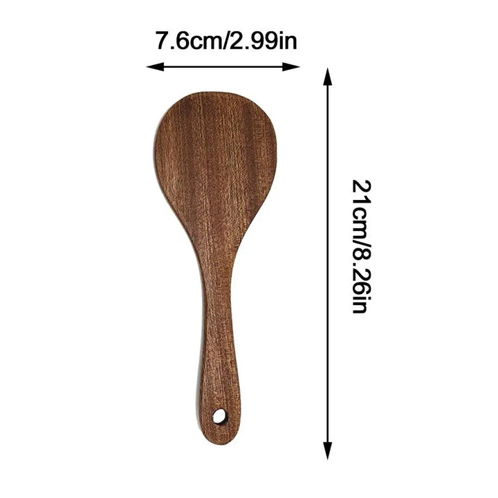 Walnut Wooden Kitchenware Long Handle Rice Scoop Tableware Heat Resistant Kitchen Tableware Tools For Cooking Eating
