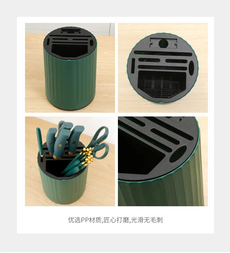 Knife Set Kitchen Knife Cutting Board 2-in-1 Kitchenware Household Kitchenware Rotary Knife Holder