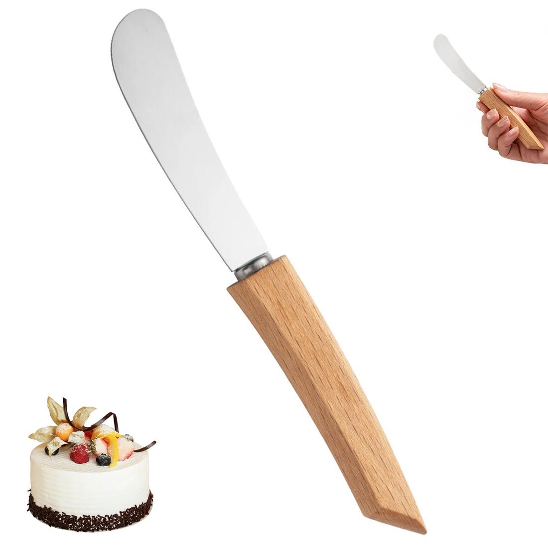 2/4/6 Pack Butter Spreader Knife, Stainless Steel Knife, Wood Handle,  Multipurpose Cheese Butter Spreader Knives for Kitchen