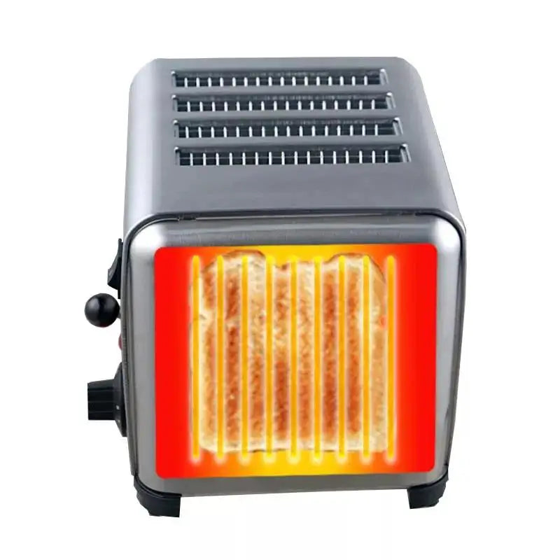 Baokang Factory Hot Sales Electric Stainless Steel Slice Toaster Machine Automatic Conveyor Time Function for Household