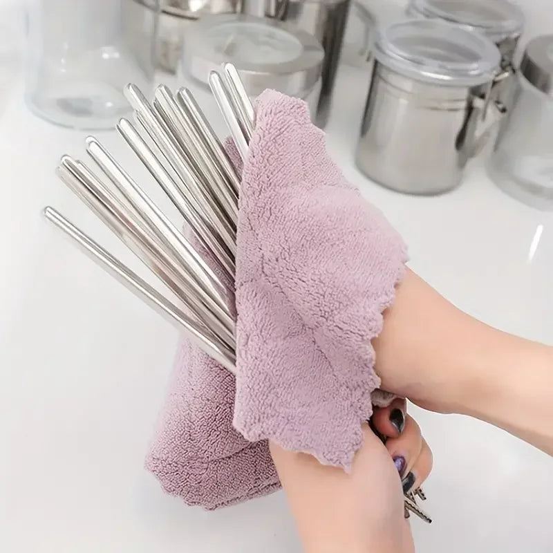 5/10/20/30pcs Kitchen Towels And Dishcloths Rag, 15*25cm Small Dish Washing Towels, Random Color Assorted Varieties
