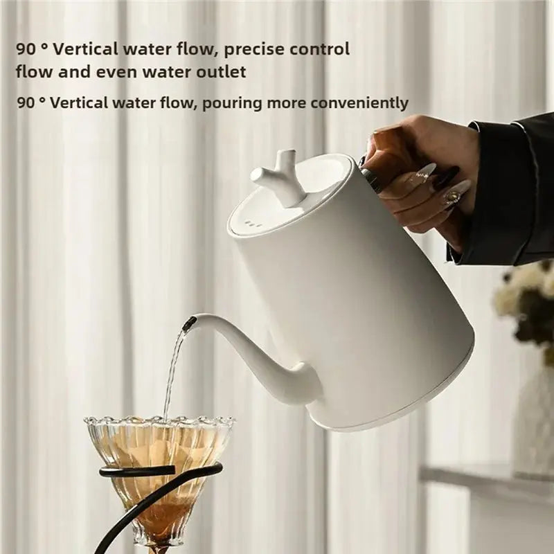【NEW A39M】 Gooseneck Kettle 1000Ml Electric Coffee Pot 304 Stainless Steel Intelligent Temperature Control LED Display EU Plug F