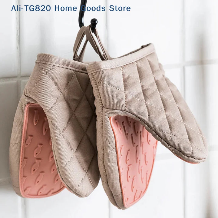 Silicone Anti-scalding Oven Gloves Mitts Potholder Kitchen Silicone Gloves Tray Dish Bowl Holder Baking Oven Glove Hand Clip