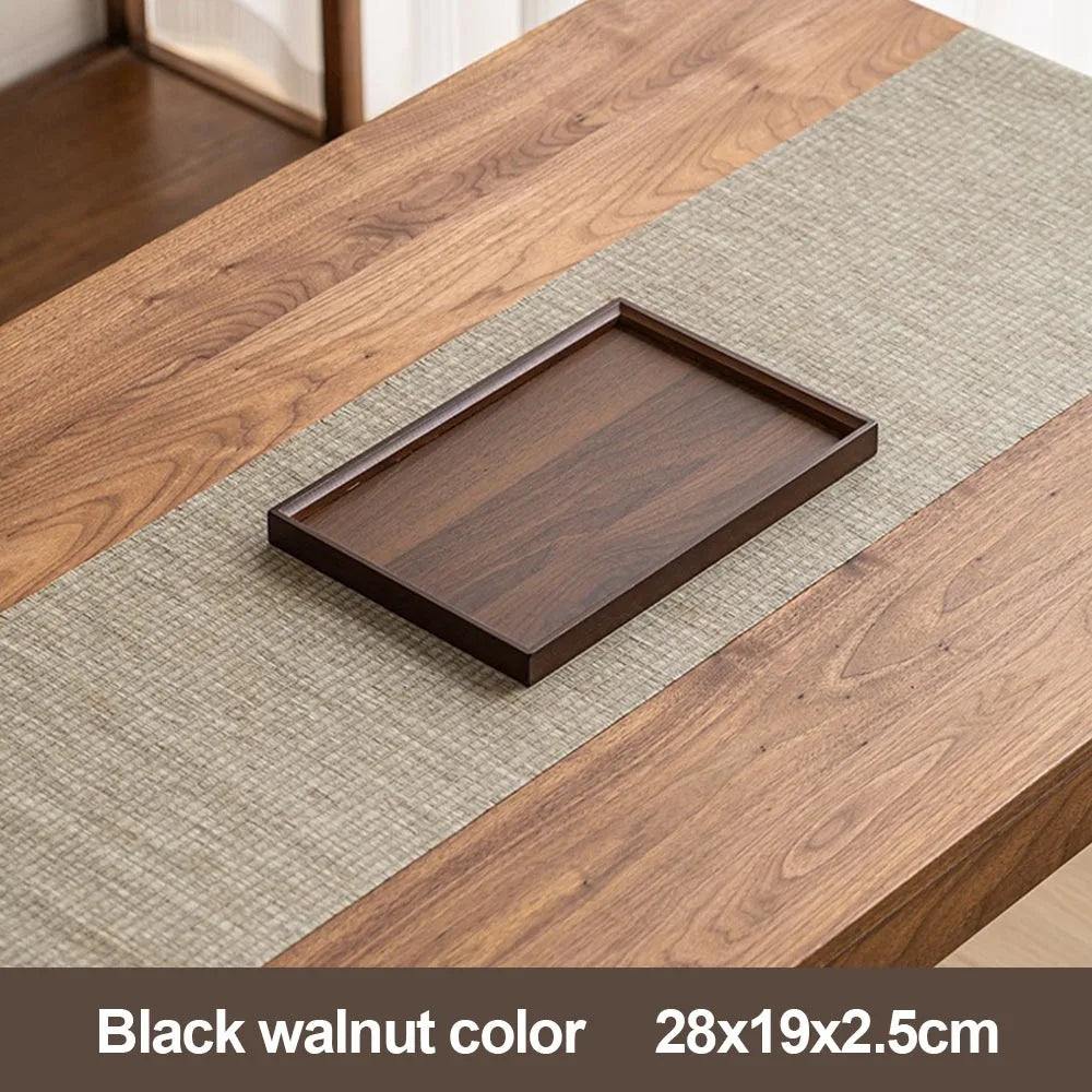 Decorate Tray Natural Bamboo Wooden Tray Rectangular Tea Food Tray Retro Style Serving Tray Useful Wooden Tray Kitchen