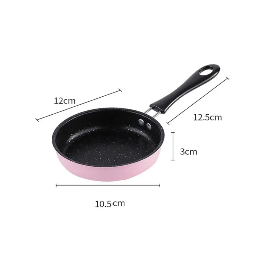 12cm Mini Non-stick Pan with Anti-stick Coating Professional Fry Egg Pan Lightweight Long Handle Omelette Pot Pancake