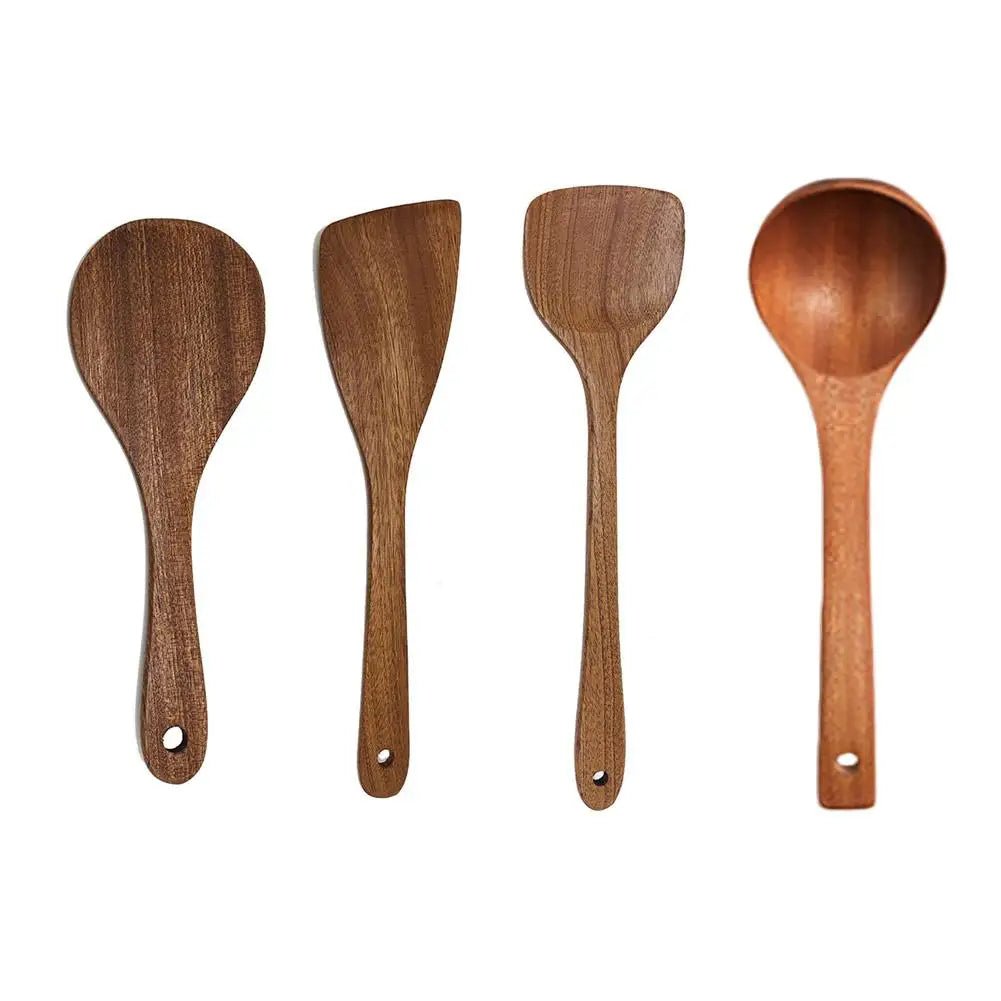 Walnut Wooden Kitchenware Long Handle Rice Scoop Tableware Heat Resistant Kitchen Tableware Tools For Cooking Eating