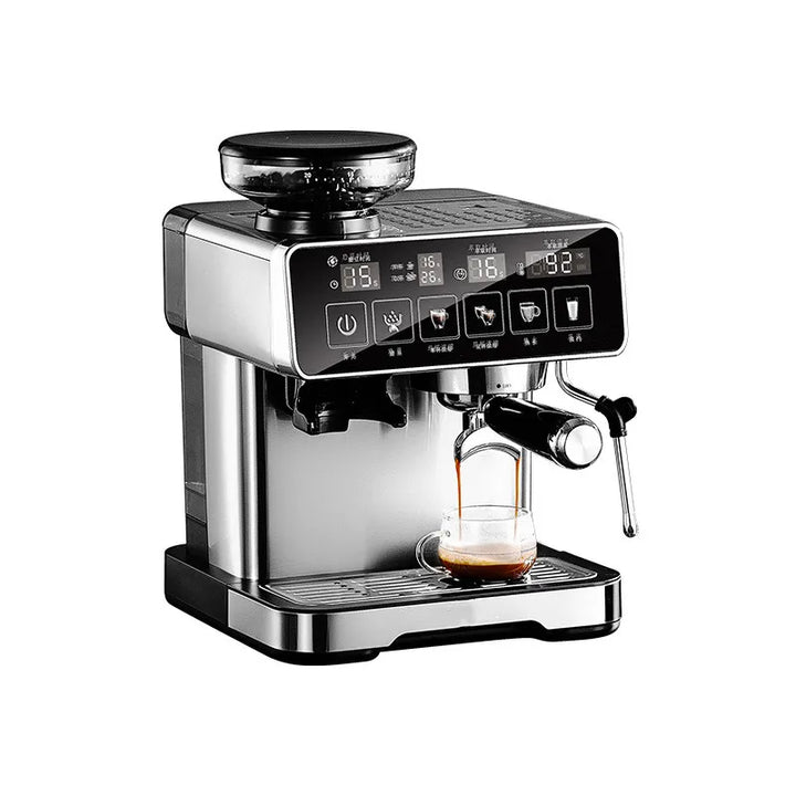 20Bar Espresso Machine with Milk Frother – Fully Automatic Coffee Maker, Built-in Grinder, Smart Touch Screen, for Home/Office