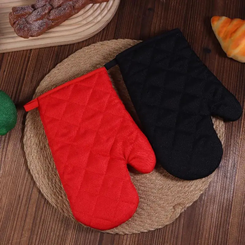 ♥Heat Resistant Oven Mitts & Pot Holders Set – 4-Color Quilted Kitchen Gloves for Cooking & Baking|〔YY33〕